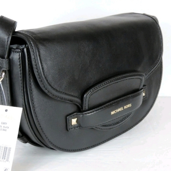 MICHAEL KORS black Leather Saddlebag Convertible Bag. HTF!! - Picture 4 of 9